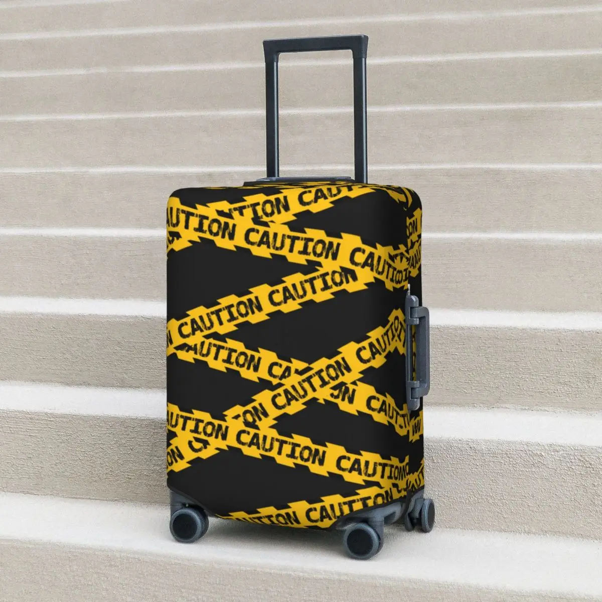 Caution Tape Roll Suitcase Cover Crime Scene Holiday Travel Fun Luggage Case Protection