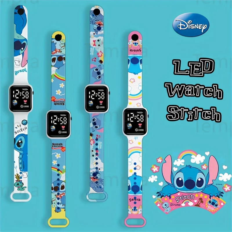 ساعة ديزني ستيتش للأطفال - أنماط متعددة، ساعة يد كاجوال وعملية، هدية رائعة للأولاد والبنات
