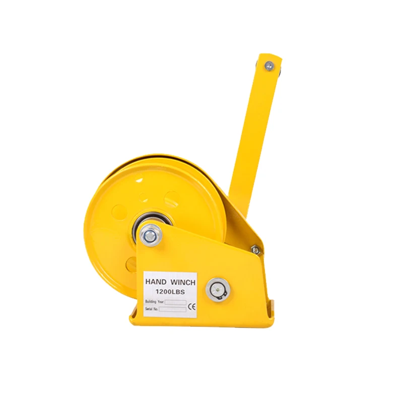 

1PC Small Manual Hand Crank Winch 1200LBS Portable Traction Hoist Manual Winch with Self-Locking