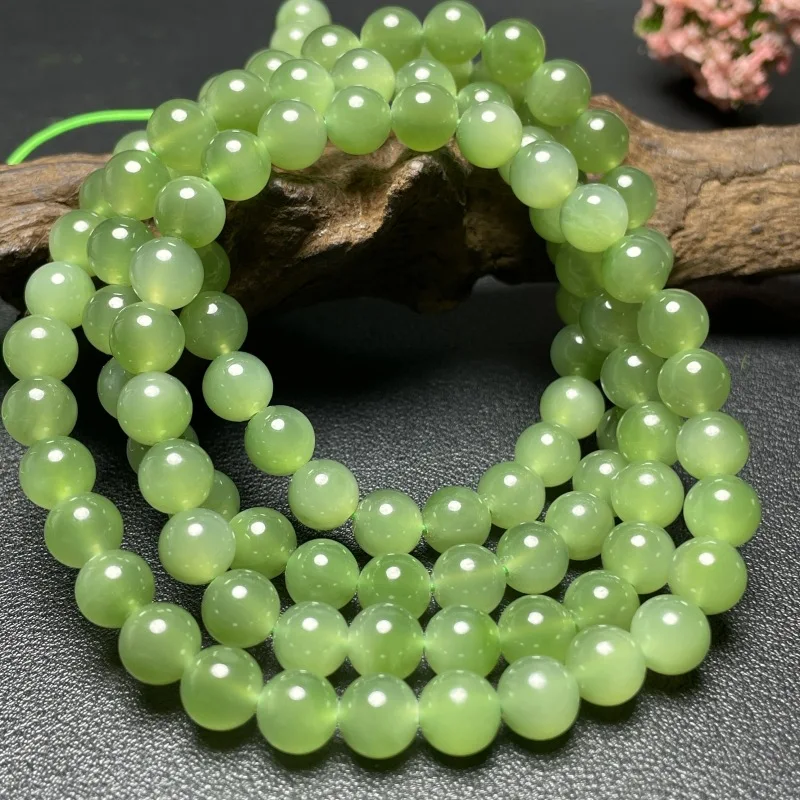 

Ожерелье из натуральной яшмы Hetian, 108 бусин, дно 8 мм, зеленый браслет Yang с несколькими кругами