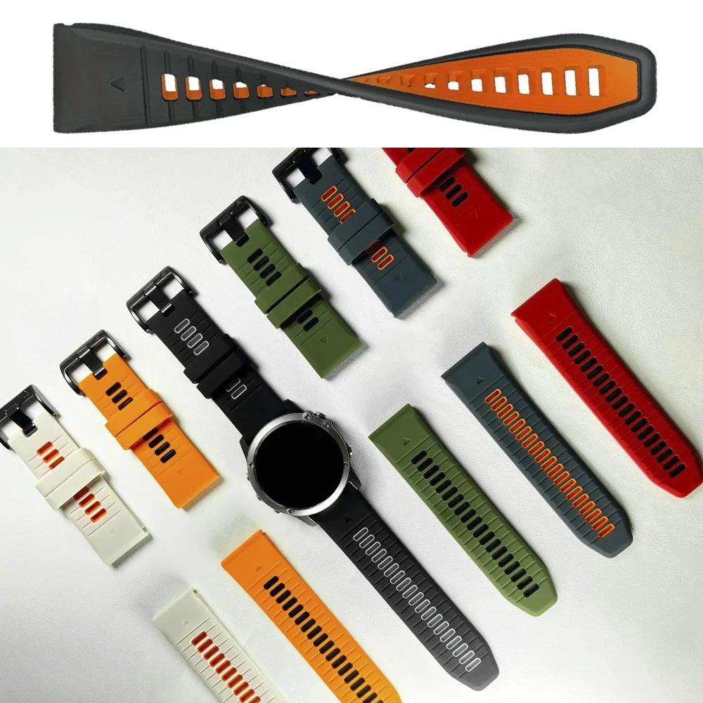 26mm 22mm Silikon Armband Für Garmin Instinct 3 45 50mm Fenix E 8 7X 7 Pro 6X6 Pro Smart Uhr QuickFit Armband Armband