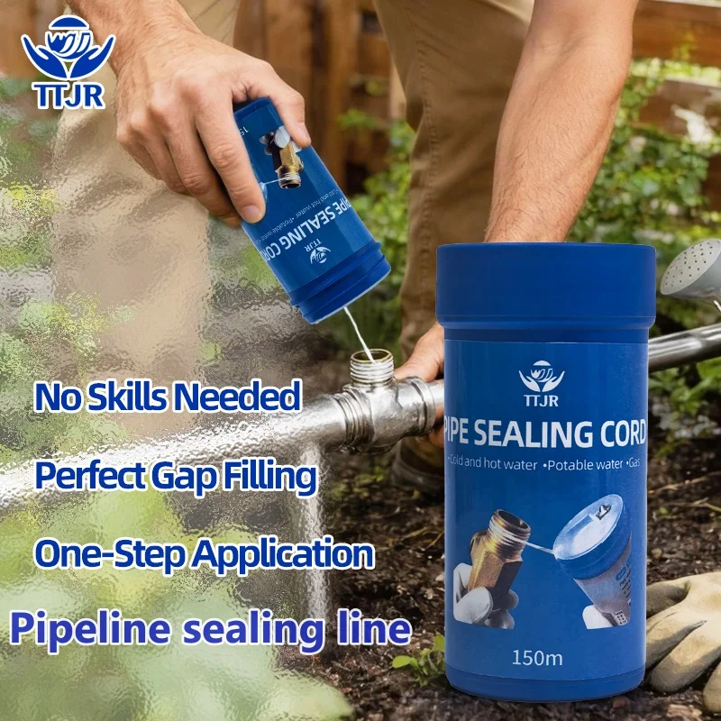 

150-метровый шнур для герметизации труб, используемый для гидроизоляции и ремонта протечек бытовых водопроводных, газовых, отопительных и промышленных труб.