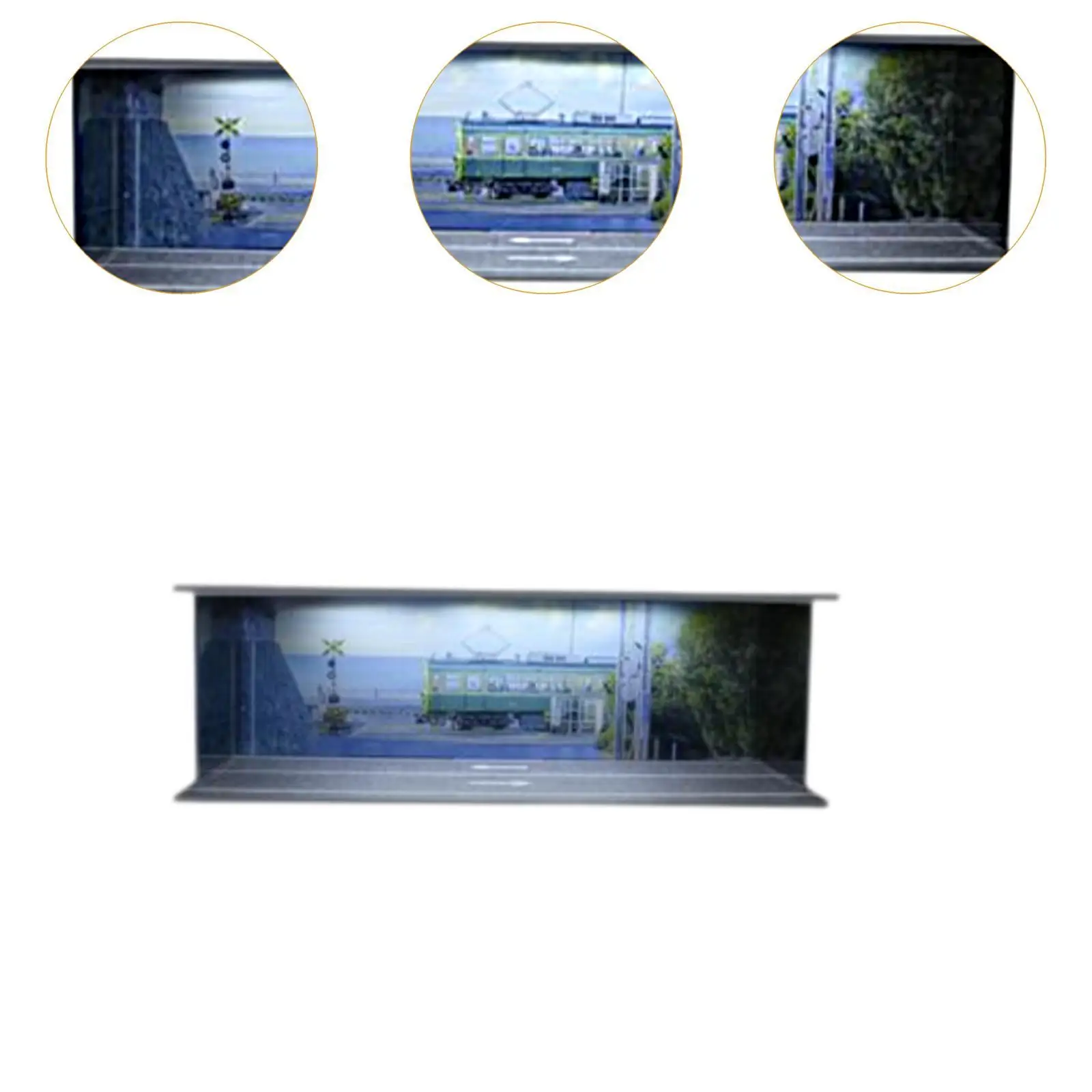 1/64 Schaal Diecast Model Auto Vitrine Bescherming Landschap Garage Vitrine voor Sportwagen Speelgoedauto's Legering Auto Verzamelaars