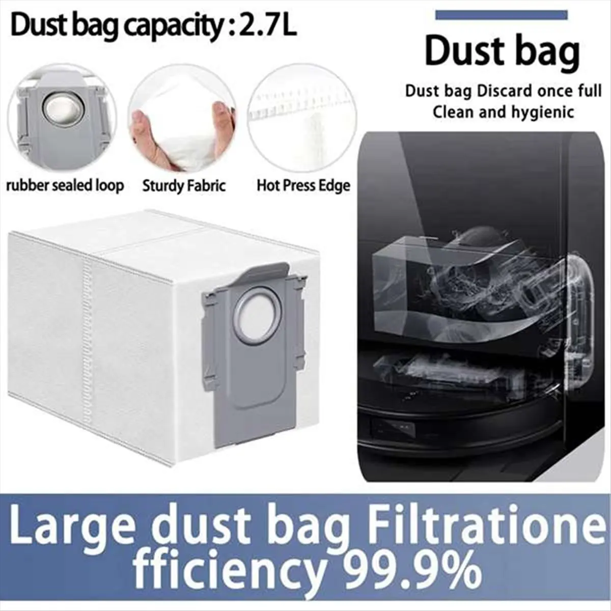 

【50% OFF】For Saros 10R/ S9 MaxV Slim/G20S Ultra Spare Parts Brush Hepa Filter Mop Cloth Dust Bag Spare Parts