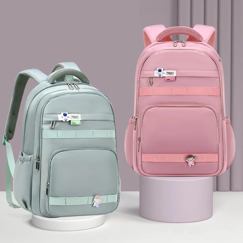 New School Textbook Backpack For Boys And Girls With Large Capacity Lightweight Spine Protection Designer Pink Travel Backpack