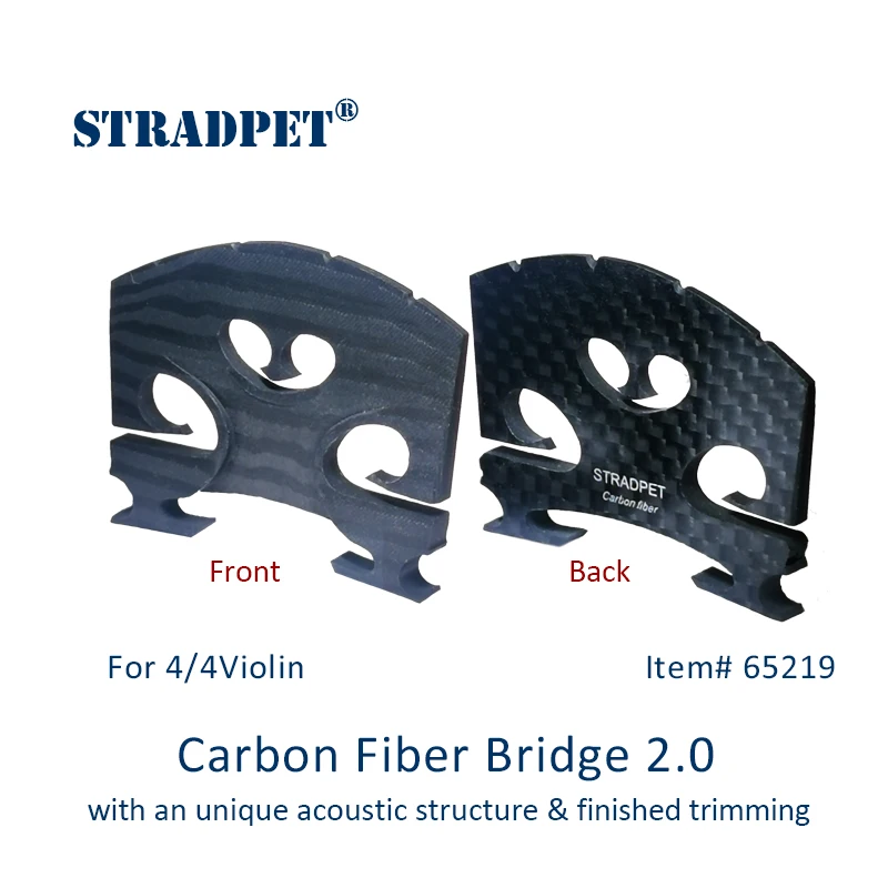 STRADPET Carbon Fiber Bridge 2.0 with an unique acoustic structure & finished trimming