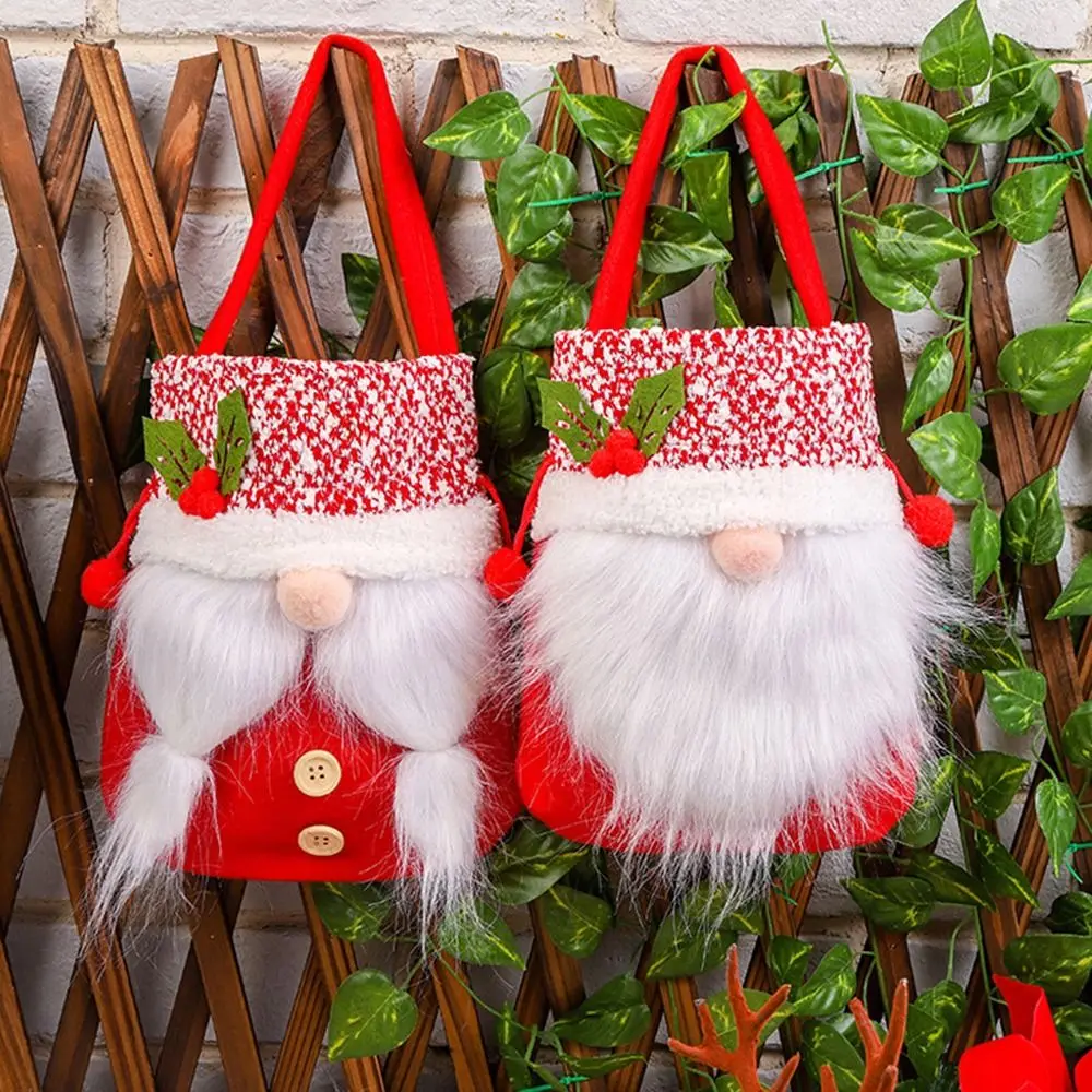 Bolsa de gran capacidad para adornos navideños, bolso de almacenamiento para regalos, dulces para niños, árbol de Navidad