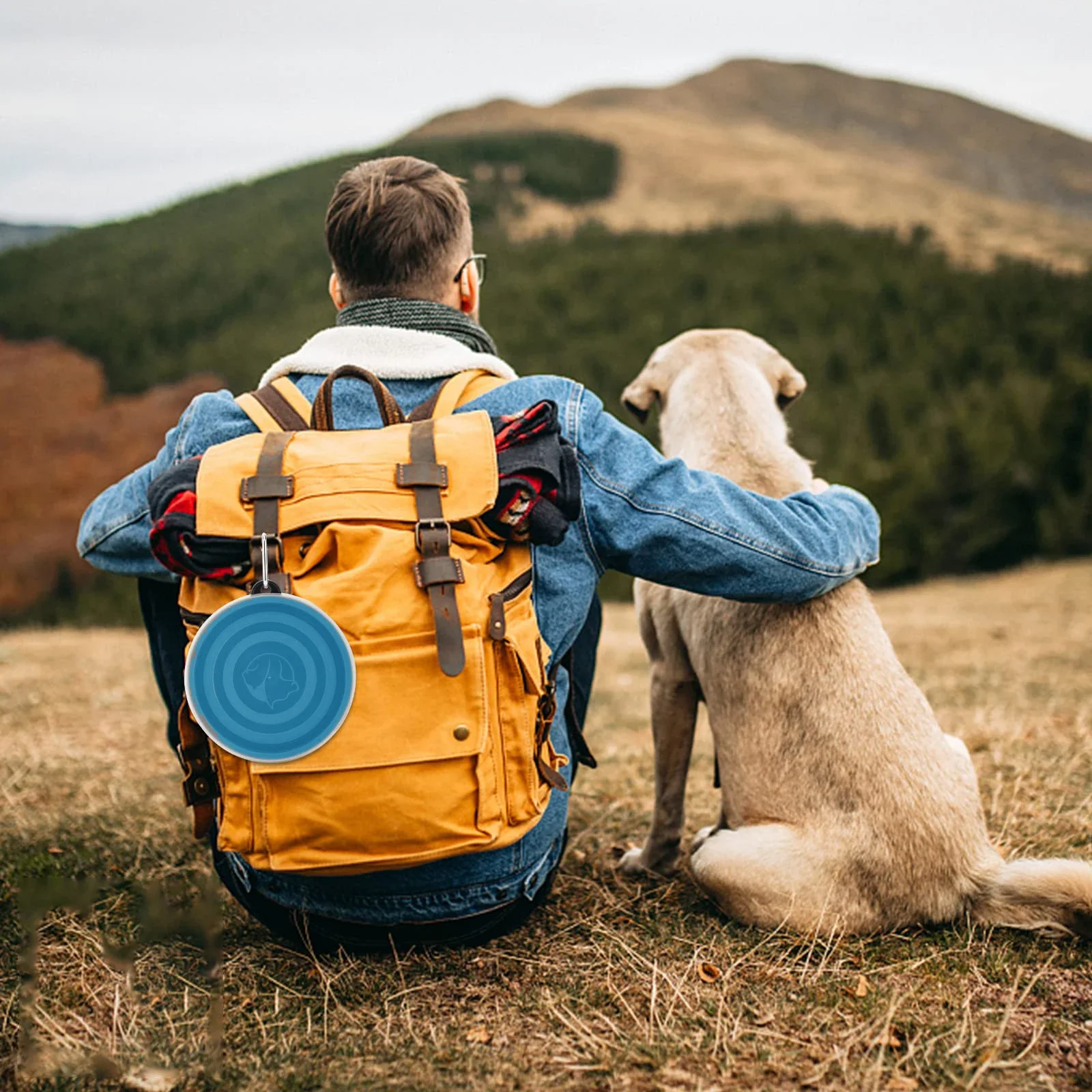 Faltbares Silikon-Wasserbecken für Hundefutter mit Schüssel, Lippen für Haustiere, Outdoor-Reisen, tragbar mit Haken für Heimtierbedarf, Futternapf – Detail 6