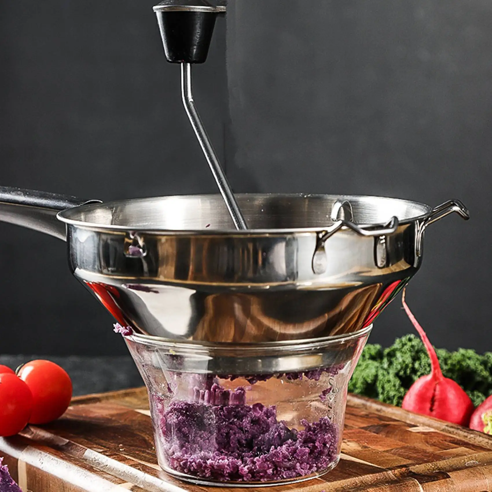 B03C-2X Stainless Steel Rotary Food Mill Great For Making Puree Or Soups Of Vegetables Tomatoes Creative Home Kitchen Tools