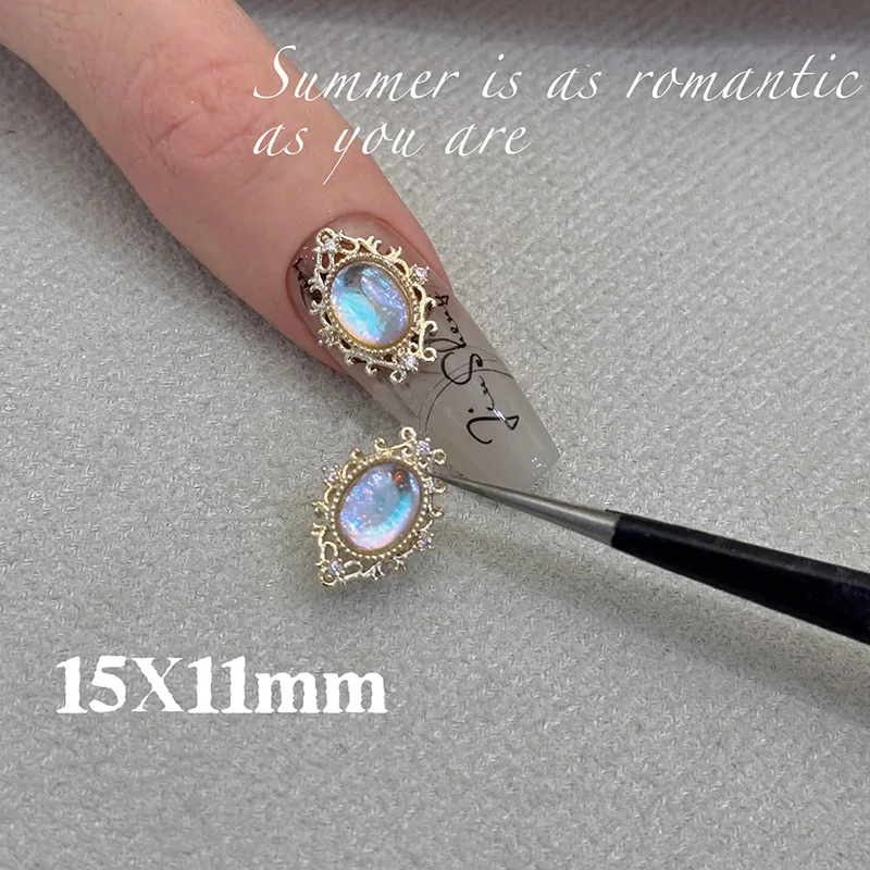 5 PCS New Style of Traditional Chinese Nail Art Accessories with Zirconia Nail Decorations and Sparkling Fashionable Nails Charm