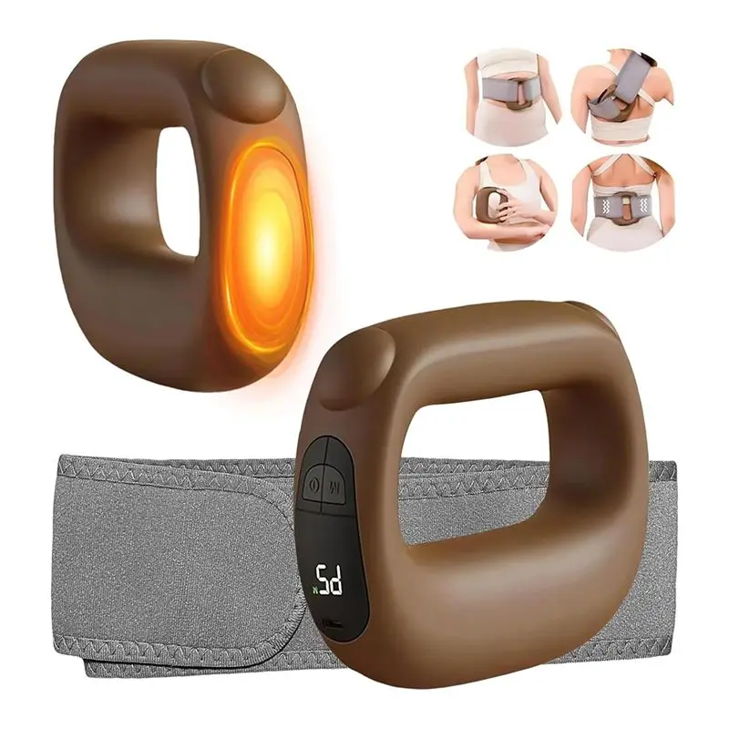 AEF6-Deep Tissue Percussion Muscle Massager With Heat For Athletes Pain Relief, Adjustable Intensity Massage Ring