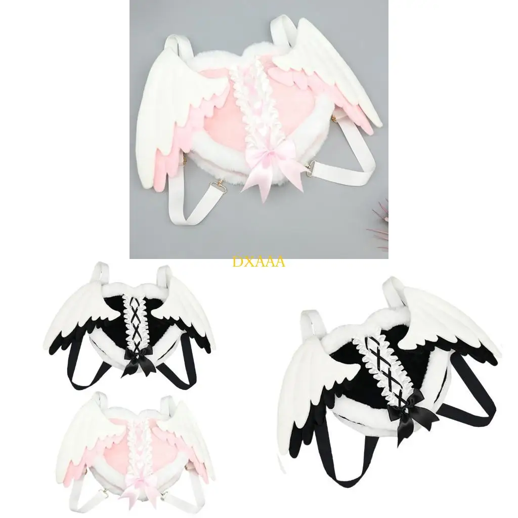 dxaa-angel-wing-bowknot-heart-bolso-hombro-para-disfraces-informales-y-formales-fiesta-dressup-mochila-felpa-accesorios
