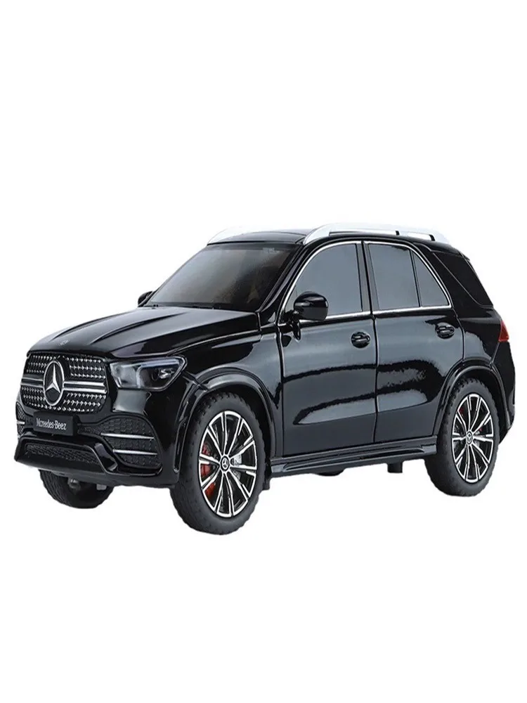 1/24 Benz GLE350 Off Road SUV Home Collection Ornaments Sound & Light Toy Miniatures Alloy Diecast Metal Model Car Toys for Kids