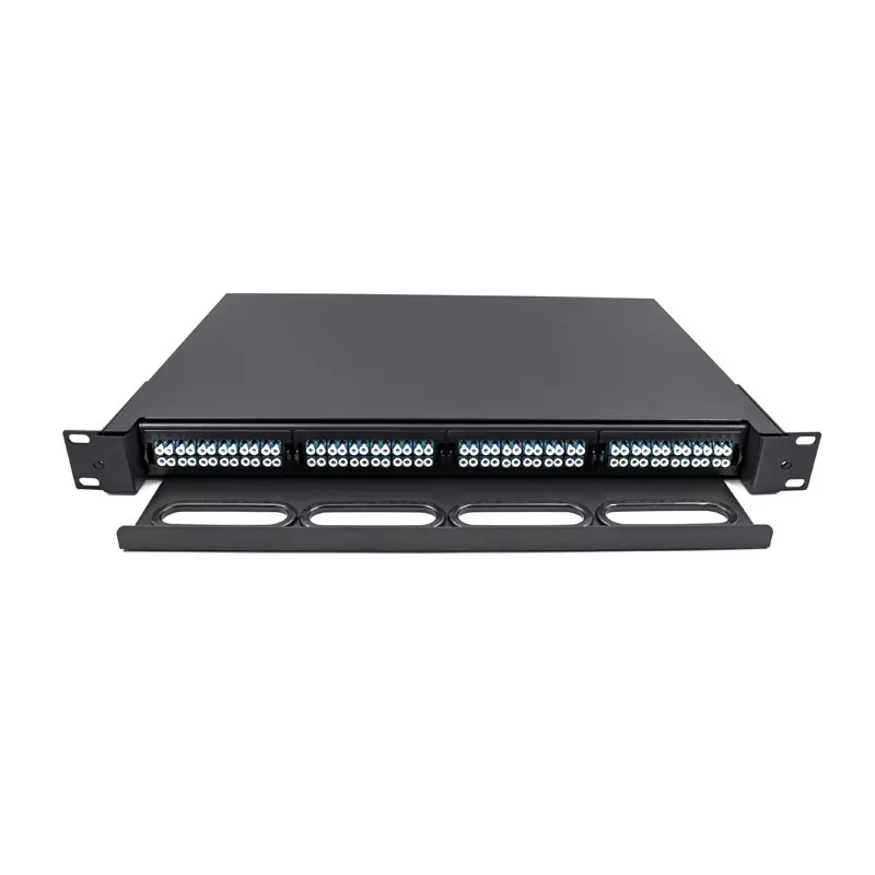 1U 19 Inch Rack Mount MPO MTP Patch Board 144 Fiber 96 Fiber 48 Core High Density Optical Distribution Frame