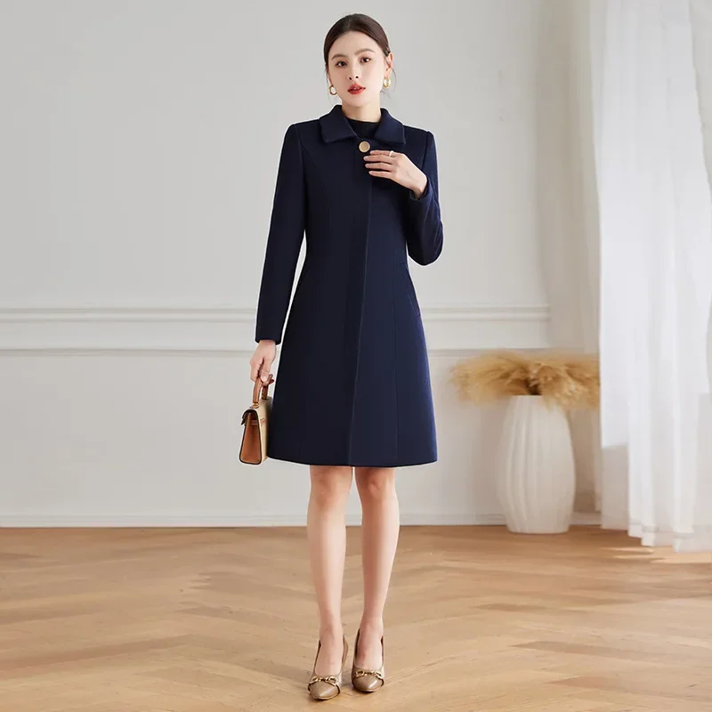 

Wool woolen coat women's professional clothing autumn and winter hotel front desk reception sales department jewelry store work