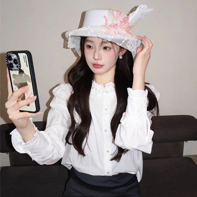 ヴィンテージコート手作りレースヴィンテージ包帯ウィザードハット大人ゴシックロリータコスプレ衣装ハロウィンパーティーの装飾 Fedoras キャップ