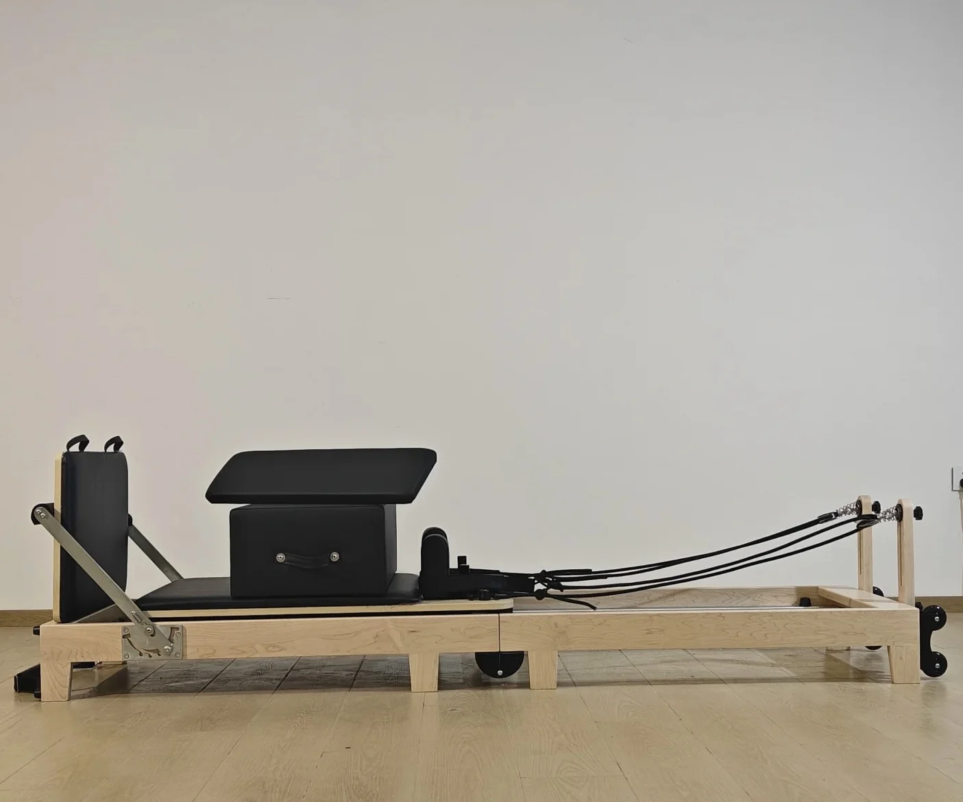 Foldable Wooden Pilates Core Bed with Adjustable Resistance for Strength & Flexibility Training