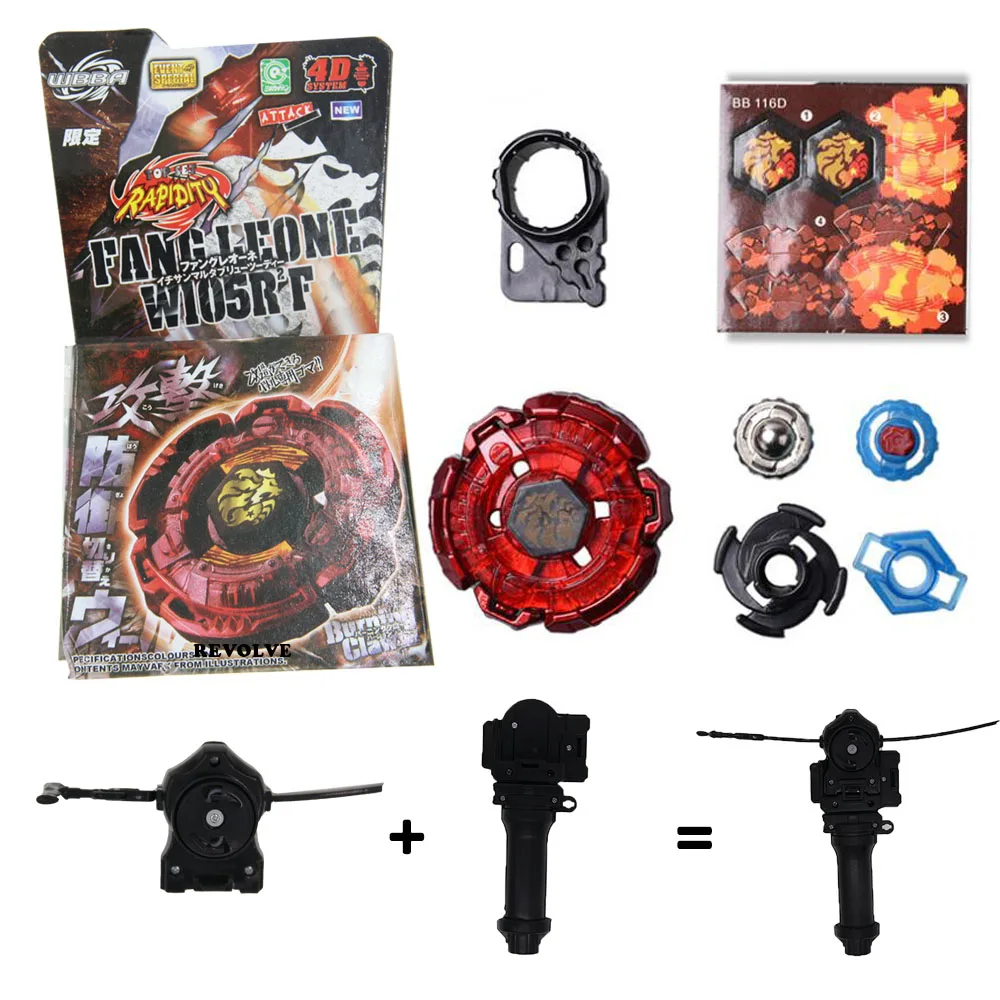 B-X TOUPIE BURST striker Blitz Unicorno BB117 100RSF Spinning Top with Launcher Grip & Black Pull Line