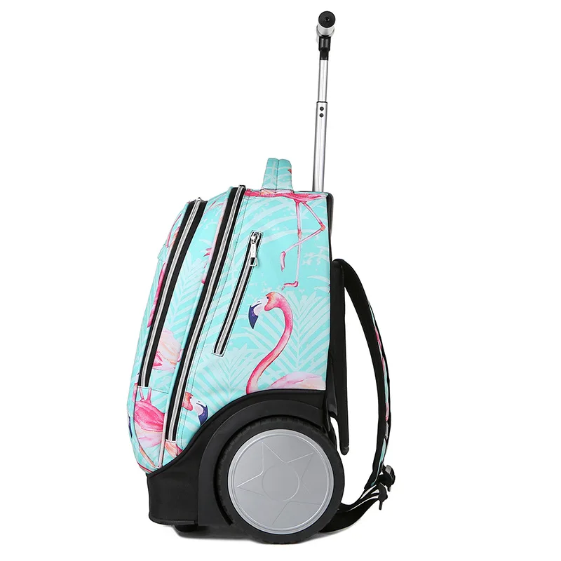 Carry on Luggage with Wheels Large Capacity Backpack Water Repellent Travel Bag Big Wheels Luggage Climbing Stairs Travel