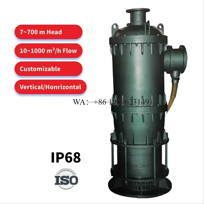 Wmwmnu for Outdoor Mobile High Pressure Submersible Cast Iron Industrial Water Pump 2.2kw 4kw 15kw 50m Head Water tank