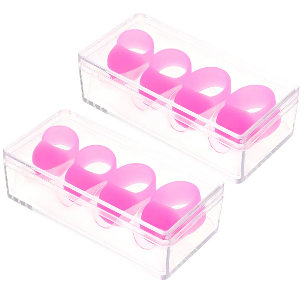 

8Pcs Drum Silicone Finger Sleeves Steel Tongue Drum Accessories Durable Wear Resistant Portable Protection Clear Sound