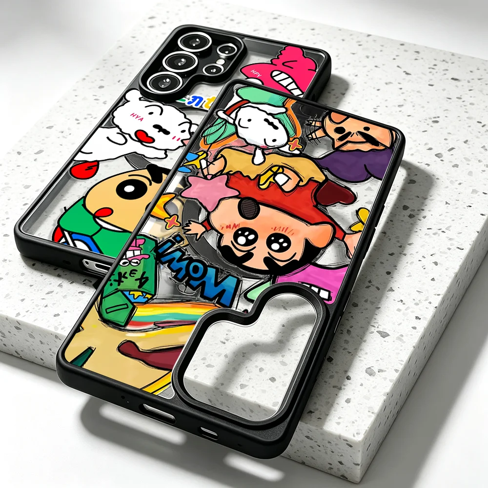 Magnetic Phone Cover Case for Samsung Galaxy S26 S25 S24+ S25 S24 FE S26+ S23+ S23 S22 Ultra Plus C-Crayon S-ShinChan