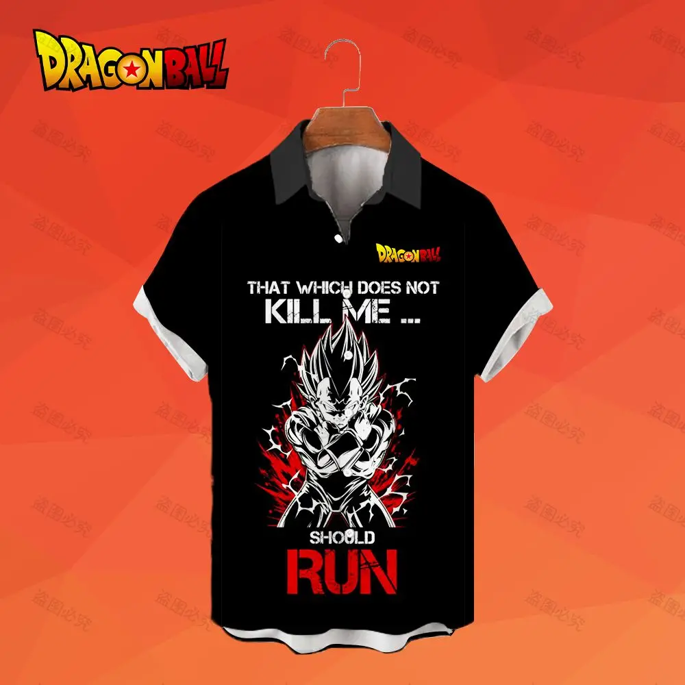 

Men's Shirts Dragon Ball Z Vegeta Oversized 5XL Blouse Man Clothes Aesthetic Clothing Beach Style Hawaiian Shirt Short Sleeve