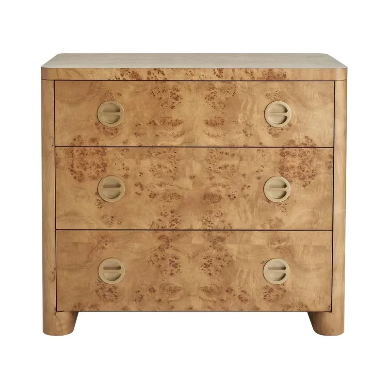 

Tumor bark cabinet, bedside table, chest cabinet, model room hotel American retro side few