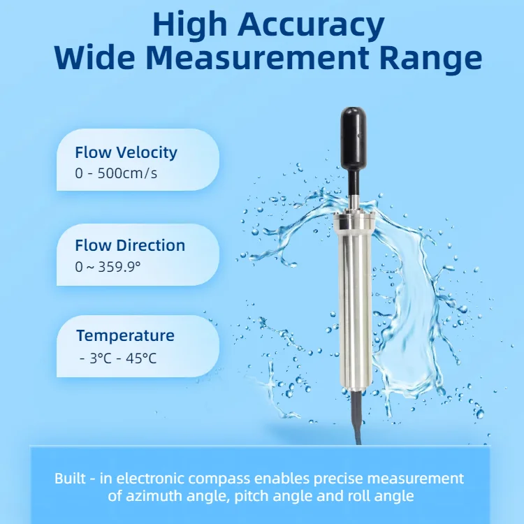 Marine Scientific Research IP68 Testing Instrument Equipment Water Current Speed Meter Sea Water Current Flow Meter