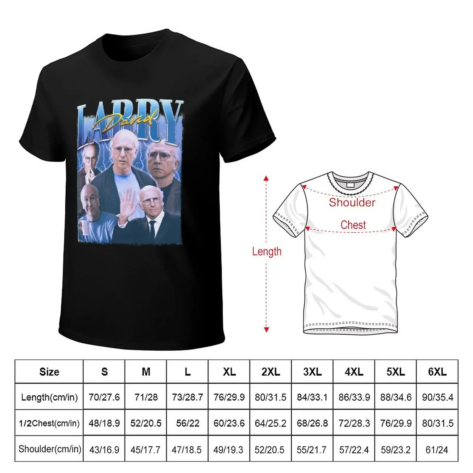 Larry David Retro T-Shirt plus sizes Aesthetic clothing t shirts for men