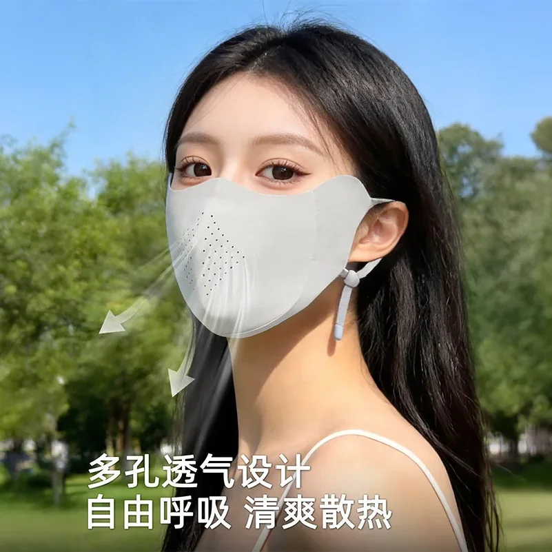 New Water Drinking Sunscreen Mask for Girls, UV Protection for Summer Driving and Cycling