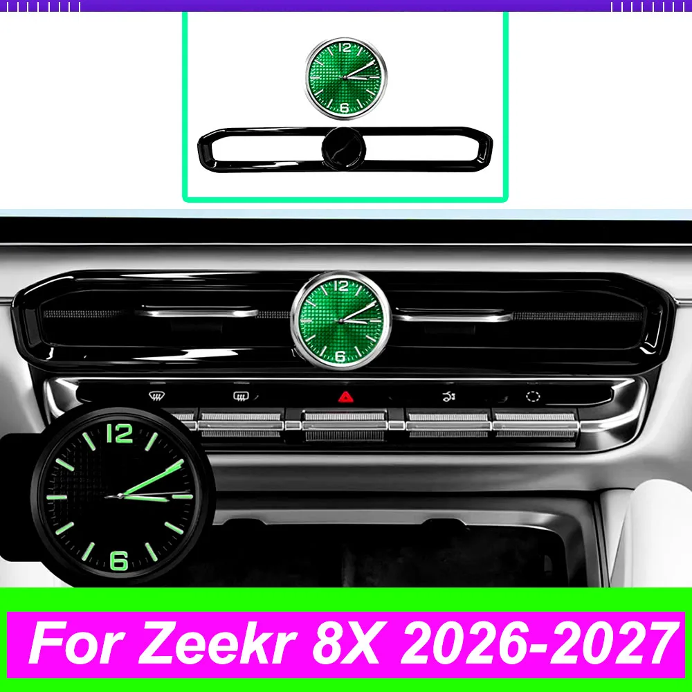Center Console Quartz Clock For Zeekr 8X 2026-2027 Luminous Pointer Car Dashboard Watch  Interior Decoration