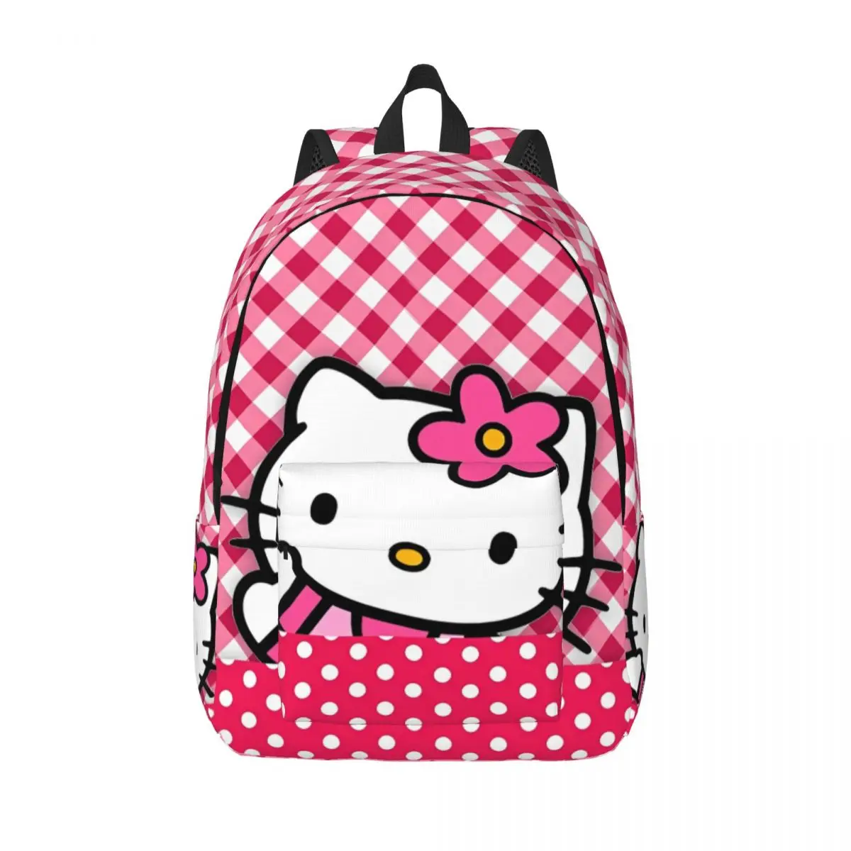 

Hello Kitty Cartoon Backpack Middle High College School Student Bookbag Teens Daypack Hiking
