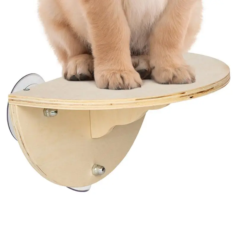 Percha para ventana para gatos, hamaca inalámbrica 2 en 1, asiento para ventana de gatito con 3 ventosas, escalador de madera montado en la pared para gatos, escalón para mascotas