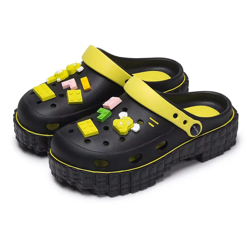 Women Clogs Summer Women Sandals Thick Bottom Home Slides Soft EVA Dry Wedges Platform Garden Shoes Beach Sandals Home Slippers