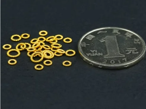18k gold spacers for bracelet au750 jewelry parts gold beads twisted spacers 2.5mm 3mm 4mm 5mm