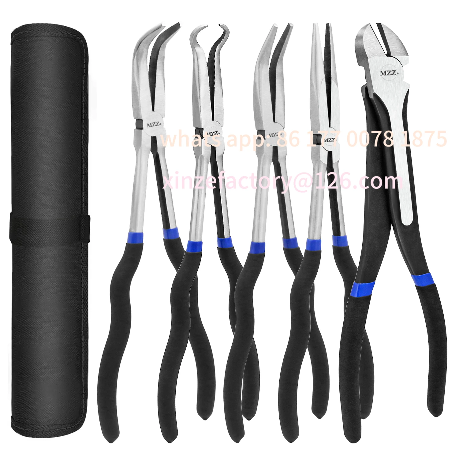 Customizable 3/5Pcs Hose Gripper Plier Carbon Steel Spark Plug Removal Pliers Long Handle Car Electrical Disconnect Plier