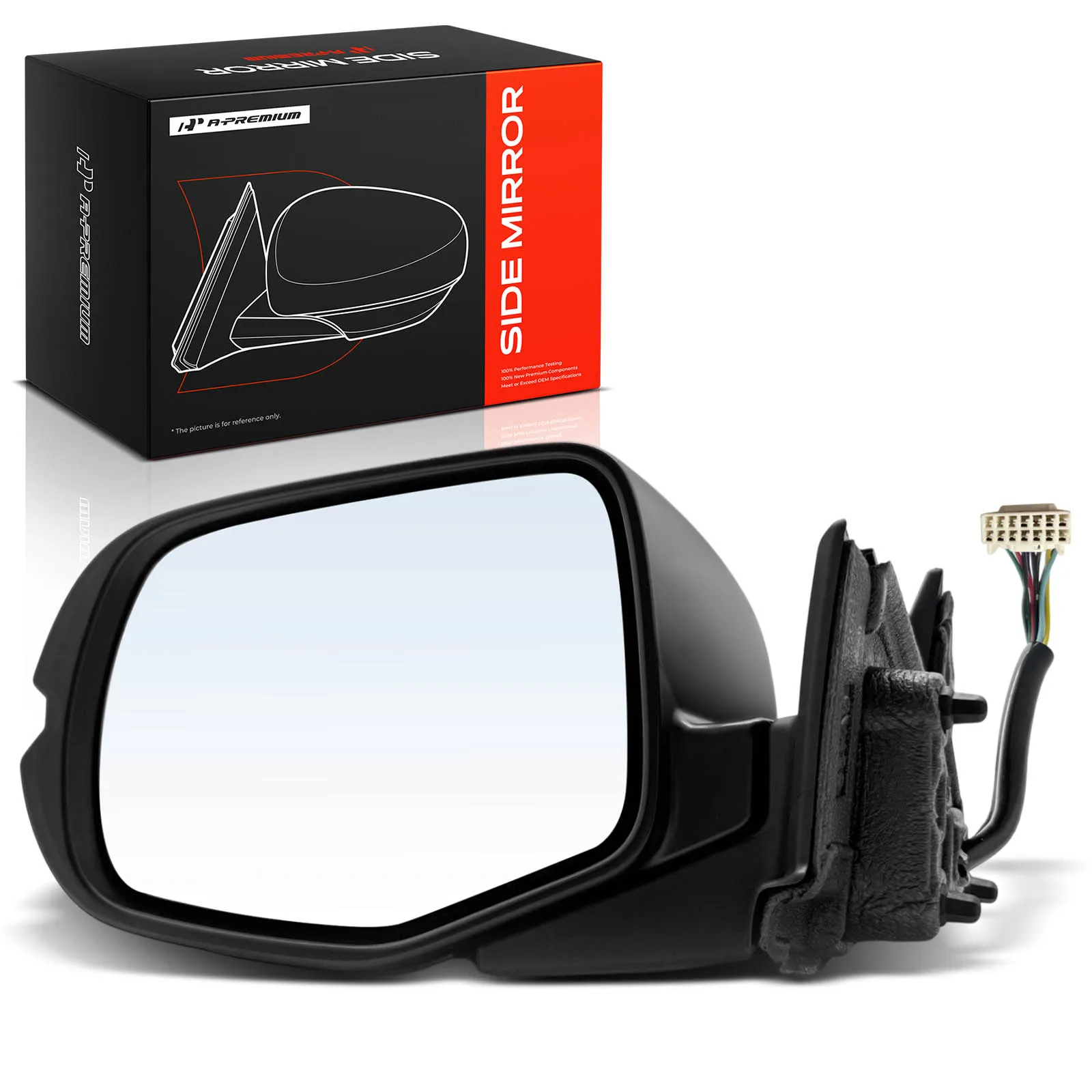 A-Premium Driver Side Power Door Mirror for Honda Pilot 2019-2022 Manual Folding Turn Signal Light Heated Memory Recall Black
