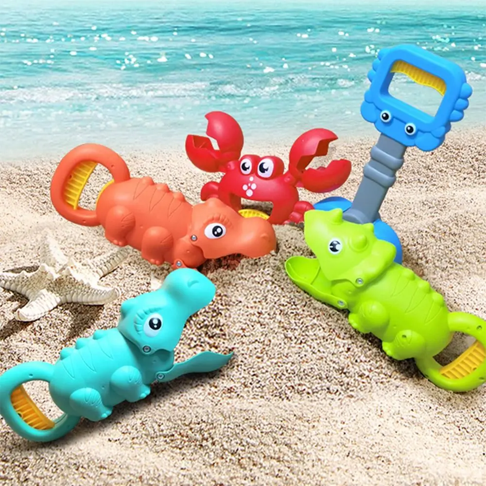 Multicolor Snow Sand Toys Cartoon Pattern Plaything Beach Digging Sand Shovel Plastic Game Sand Clip Molds Parent- Interactive