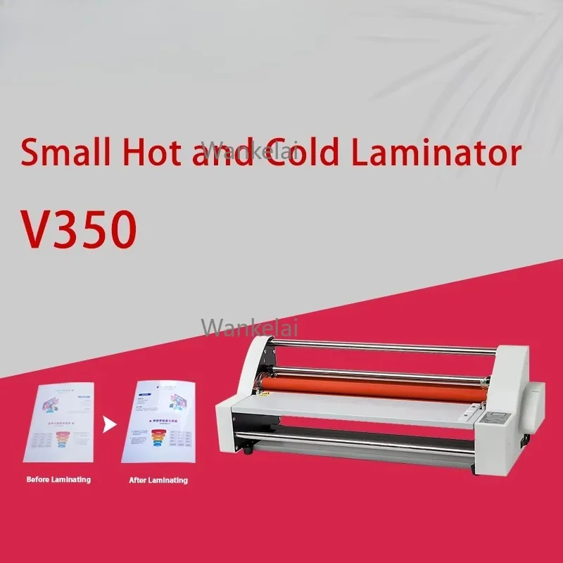 V350 Electric Laminating Machine A4/A5 Size Hot & Cold Melt with Core Motor for Putting Laminating