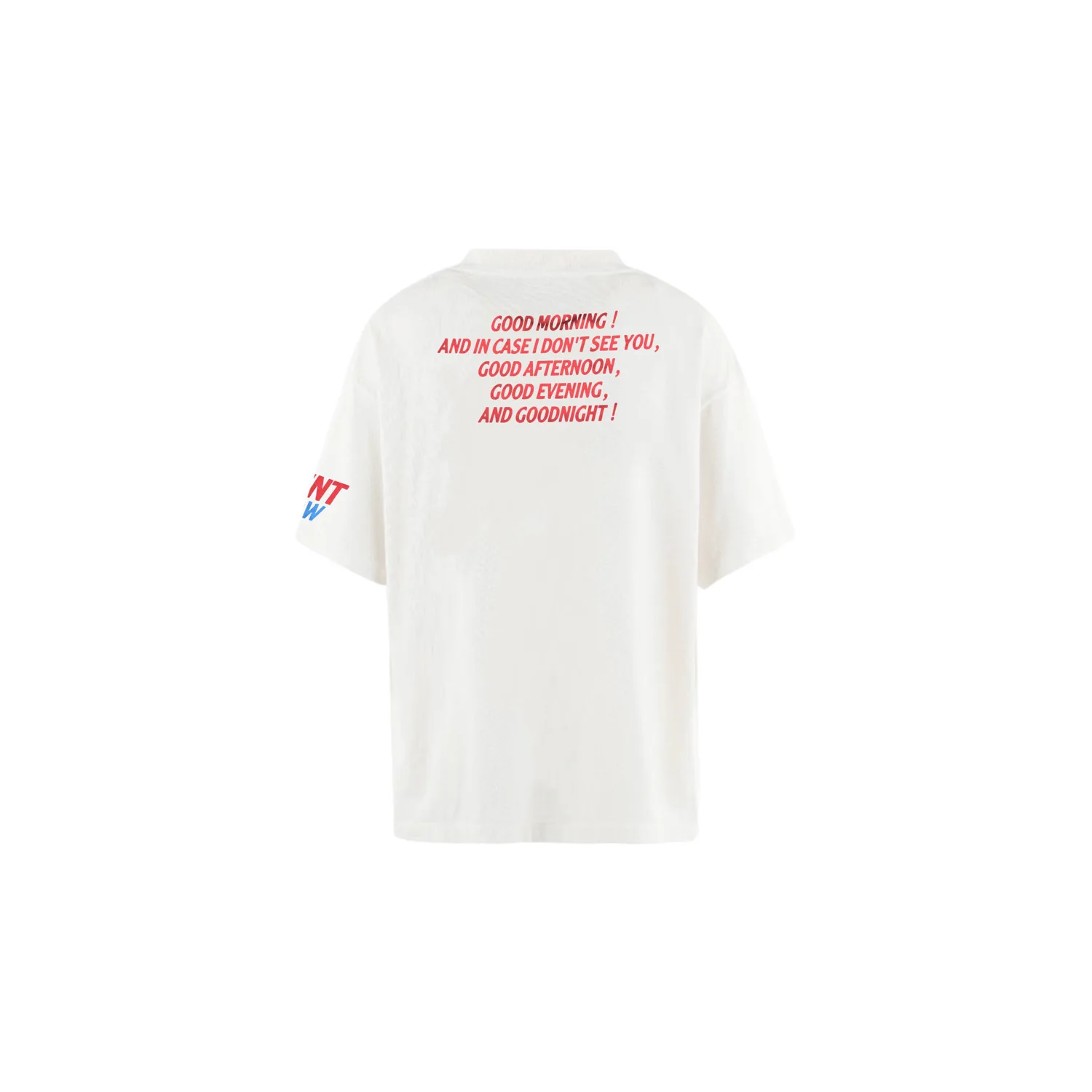Saint Micheal Men's Clothing  Retro single-stitch garment-making technique white ink direct printing short-sleeved shirt
