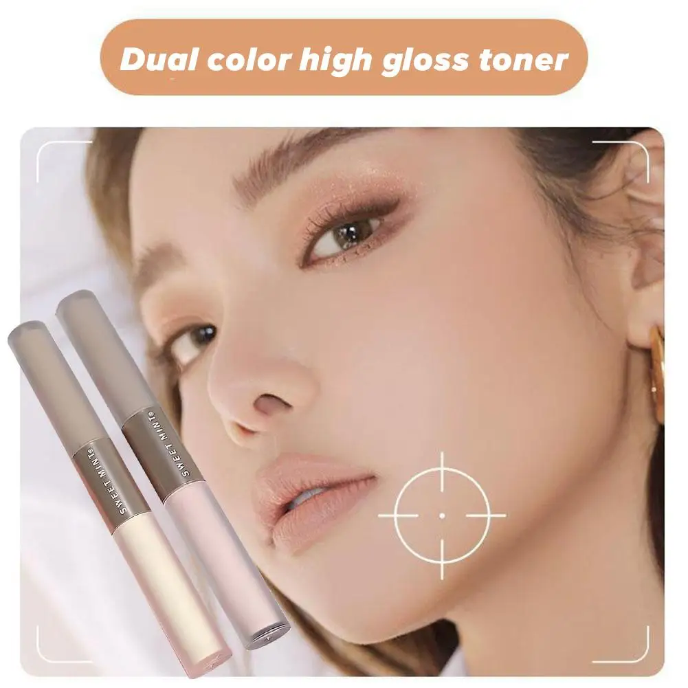 4g Two-color Highlighter Solution Brightening Skin Facial Resistant Sweat Lasting Waterproof And Tone Contours Contouring O6W5