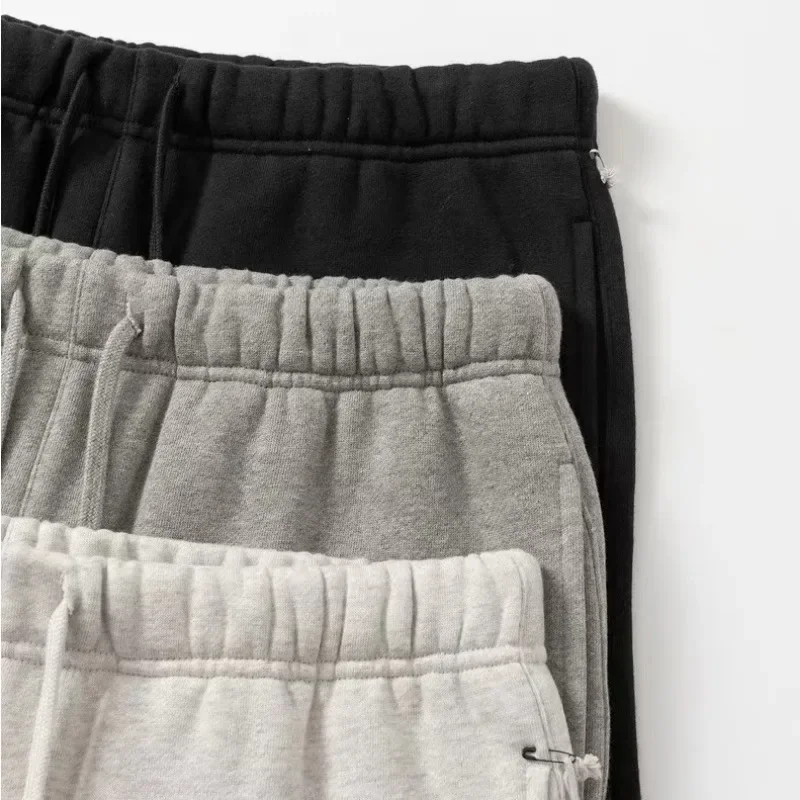 تصميم فاخر الموسم 8 سراويل تقليدية للرجال صفين توافدوا رسالة شعار Sweatpants أعلى جودة الرجال فضفاض القطن سروال شكل قلم رصاص