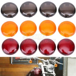 2pcs/4pcs LED Turn Signal Light Indicator Smoke Red Yellow Lens Cover For Harley Sportster 883 1200 Glide Dyna Fatboy Road King