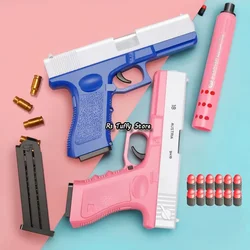 Chłopcy DIY Soft Bullet Toy Gun Foam Ejection Toys Darts Blaster Pistol Ręczne pistolety Airsoft z tłumikiem dla dzieci Zabawki prezentowe dla dorosłych