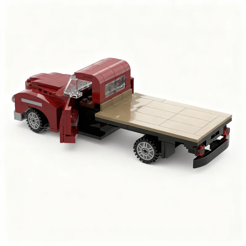 262pcs MOC Vintage Flat Bed Pickup Cars Model Building Blocks Construction Toy Christmas Gifts DIY Creative Idea Education Brick