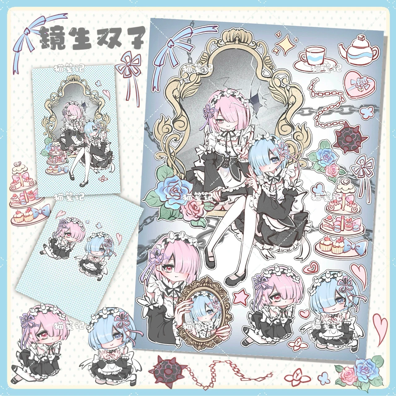 Cute Character DIY Journal Back Card Stickers for Toploader Notebook