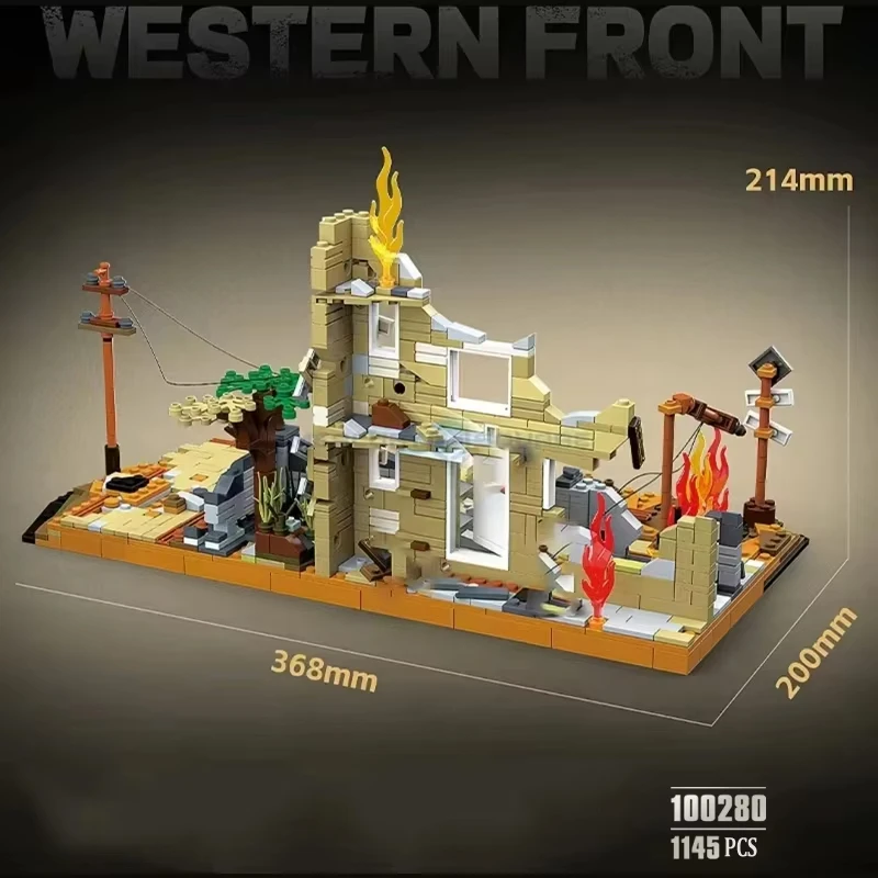 WWII Duitsland Atlantic Defense Bunker Bouwstenen Kit Stad Front Battle Creatieve oorlogsscène Model Bricks Sets Speelgoed Kinderen Geschenken