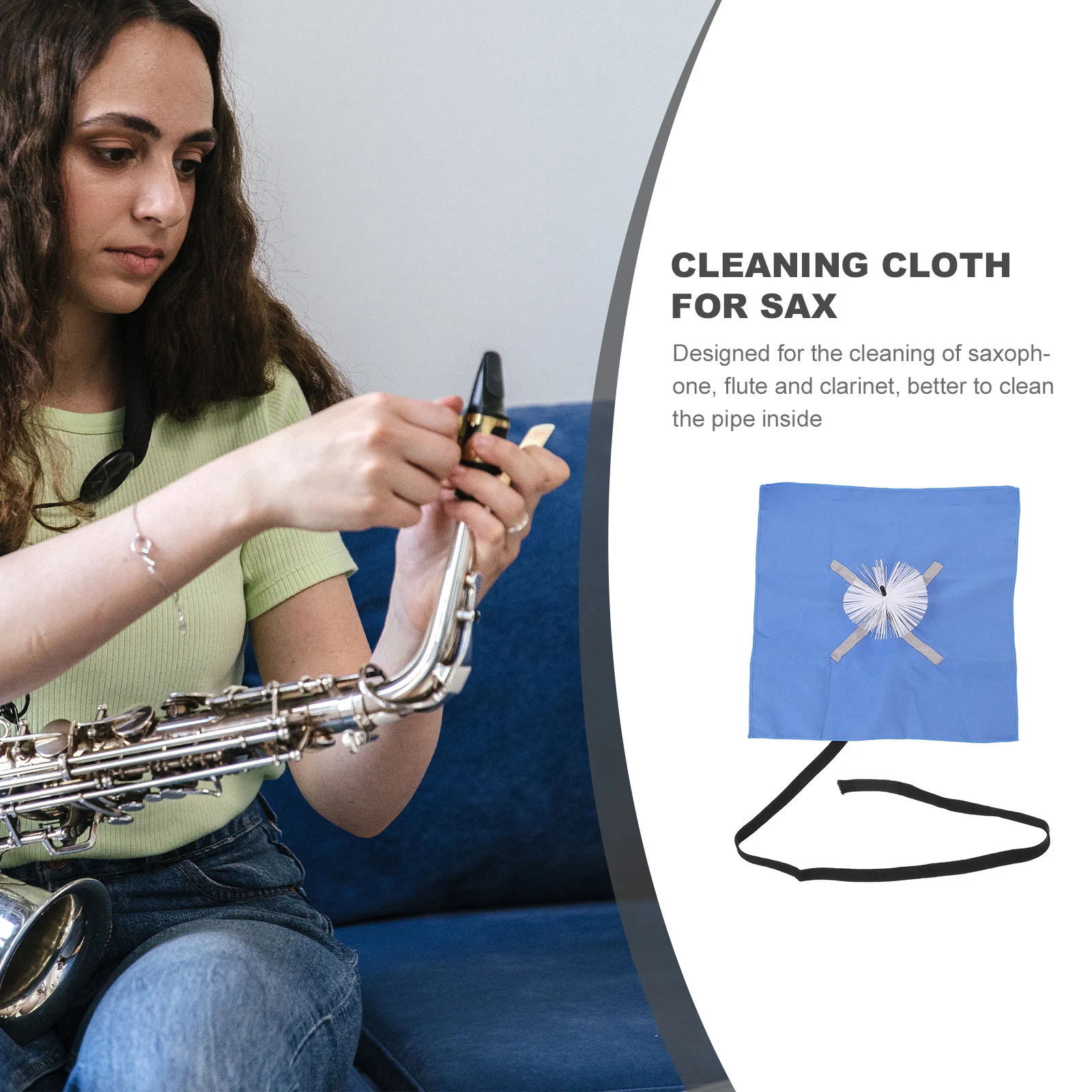 

Saxophone Cleaning Cloth Polishing Cloths for Musical Instruments Cleaner Tools