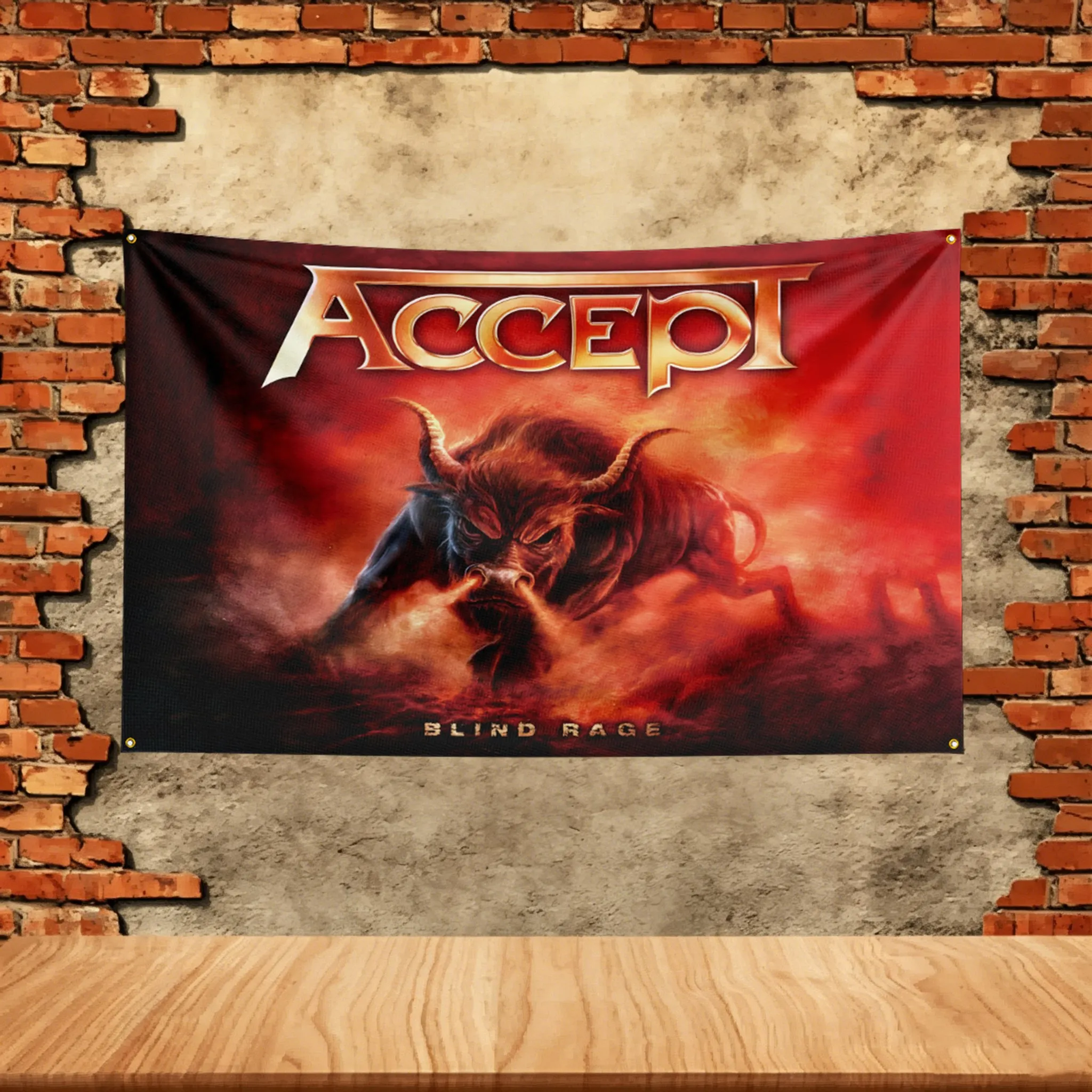 Music Band Flag  for Accept Fans Banner Custom any Image Garage Bedroom Living Room Dorm Wall Hanging Decor Tapestry